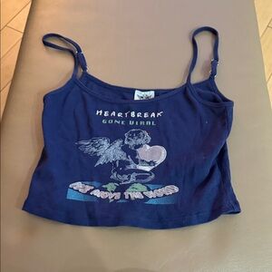 Boys Lie Navy Blue Crop Top